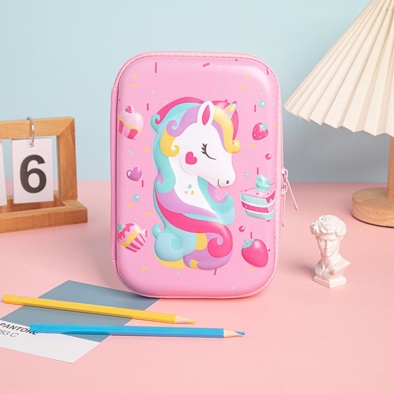 New Primary School Student Pencil Case Girl 3D Three-Dimensional Cartoon Stationery Box First Grade Large Capacity Cute Pencil Case Spot - Image 4