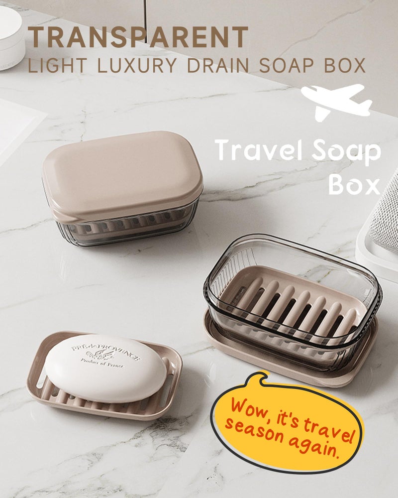 PEISAINOX Travel Soap Case, Leakproof Soap Container with Lid, Portable Bar Soap Holder for Traveling, Soap Dishe for Bathroom, Shower, Gym, School, Camping, Vacation, Outdoor,Travel Essentials - Image 2