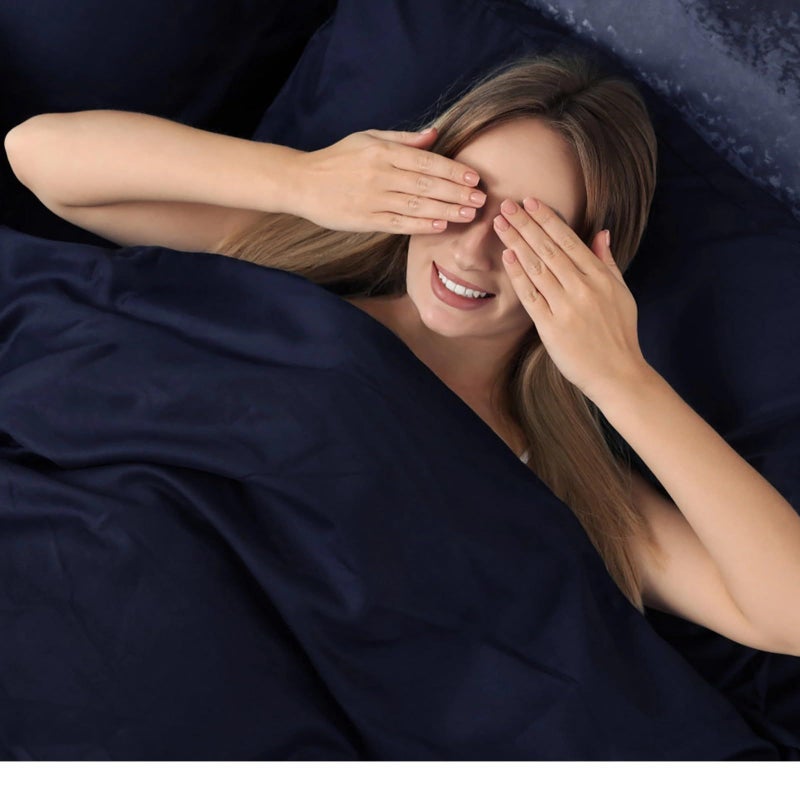 Navy Blue XL Sleeping Bag Liner 45 X 83 Inches Soft Travel Sheet For Adults - Image 5