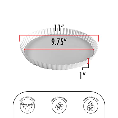 Fat Daddio's PFT-11 Round Fluted Tart Pan, 11 x 1 Inch - Image 3