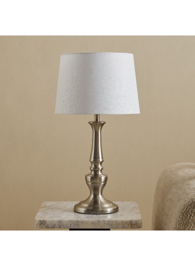 Home Box Blythe Sturdy Metal Table Lamp with Linen Shade - 33x61 cm - Image 1