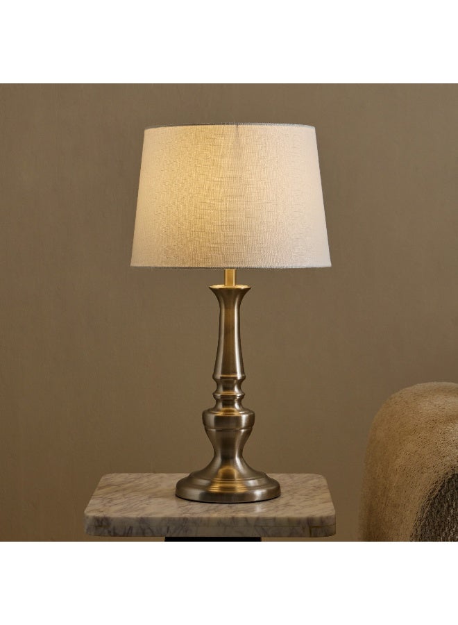 Home Box Blythe Sturdy Metal Table Lamp with Linen Shade - 33x61 cm - Image 2