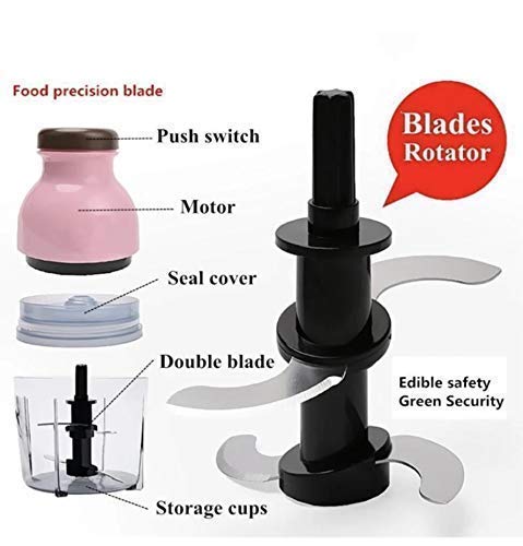 WOLTAX Electric One Touch 4 Blades Portable Electric Blender Mini Food Processor Blenders Mixers Grinder Chopper Capsule Cutter capsule - Image 5