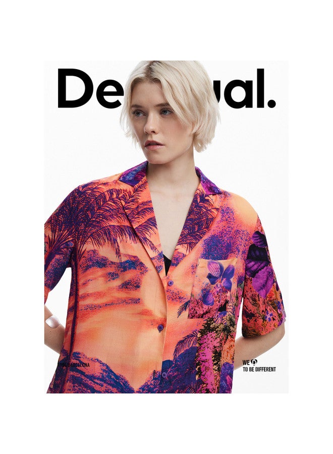 DESIGUAL spring/summer 2025 New Collection Island Print Women's Blouse - Image 4