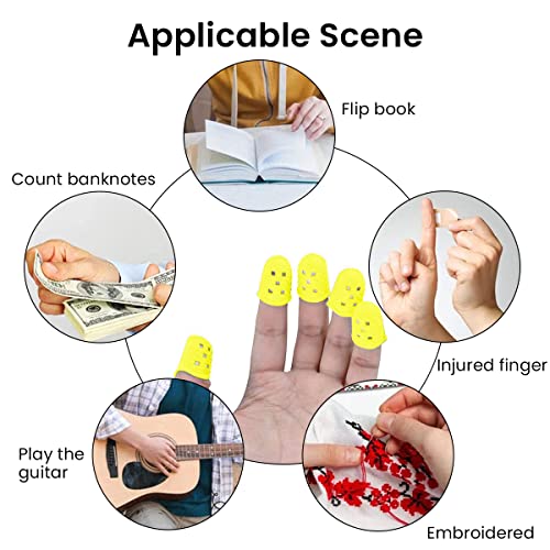 PATPAT® 10Pcs Yellow Silicone Guitar Finger Protectors, 20mm Anti-Slip Fingertip Guards, Durable Finger Picks for Guitar, Ukulele, Banjo - Ideal for Musicians, Enhances Play Comfort & Protects Skin - Image 4
