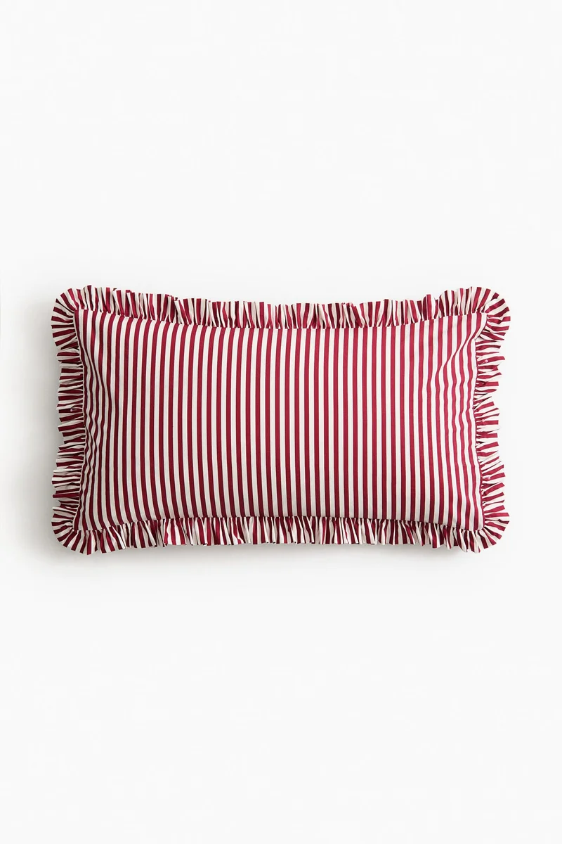 H&M Frill-trimmed cotton cushion cover