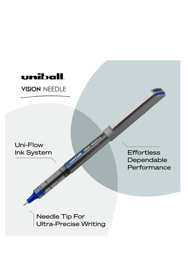 Uniball vision rollerball pens assorted pens pack of 8 fine point pens with 0.7mm medium ink ink black pen pens fine point smooth writing pens bulk pens and office supplies