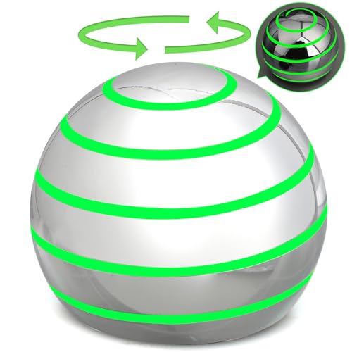 Dilabnba Kinetic Spinner Toy for Adults Kids Optical Illusion Metal Desk Gyro Ball for Focus Sensory Play Silent Fidget Toy Pocket Gadget with Travel Case 15 Silvery - Image 1