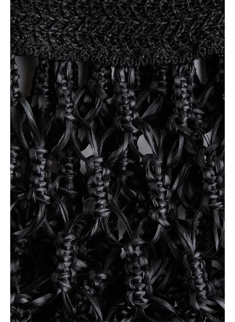 H&M Fringed crochet-look skirt