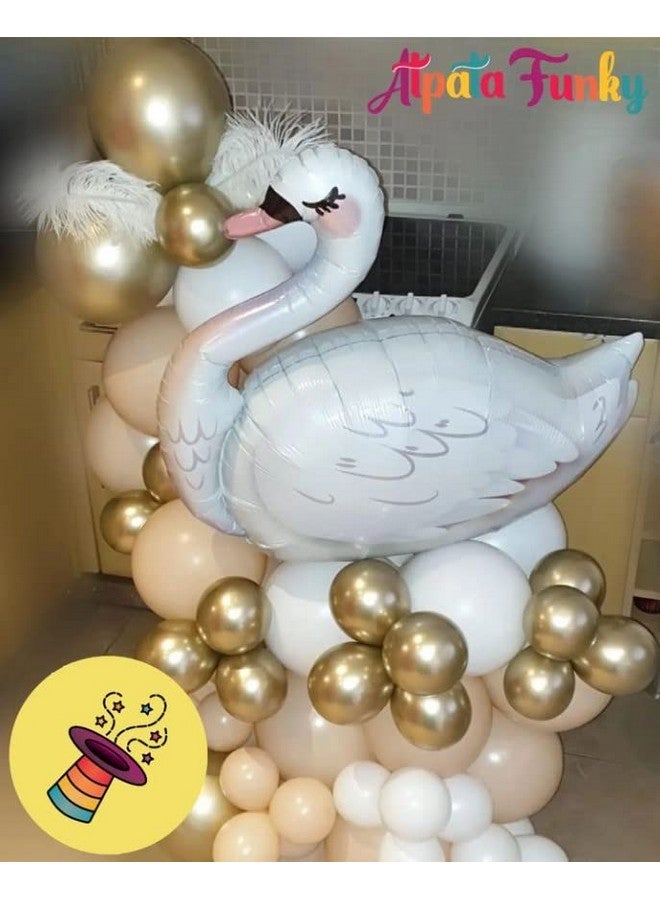 Atpata Funky Jungle Theme Animal Foil Balloons (Swan) - Image 4