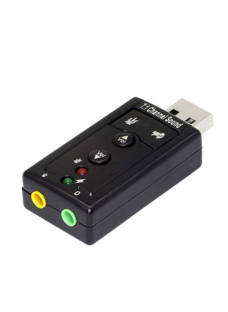 DUSALA USB 2.0 Virtual 7.1 External Stereo Sound Card Audio Adapter  - Image 1