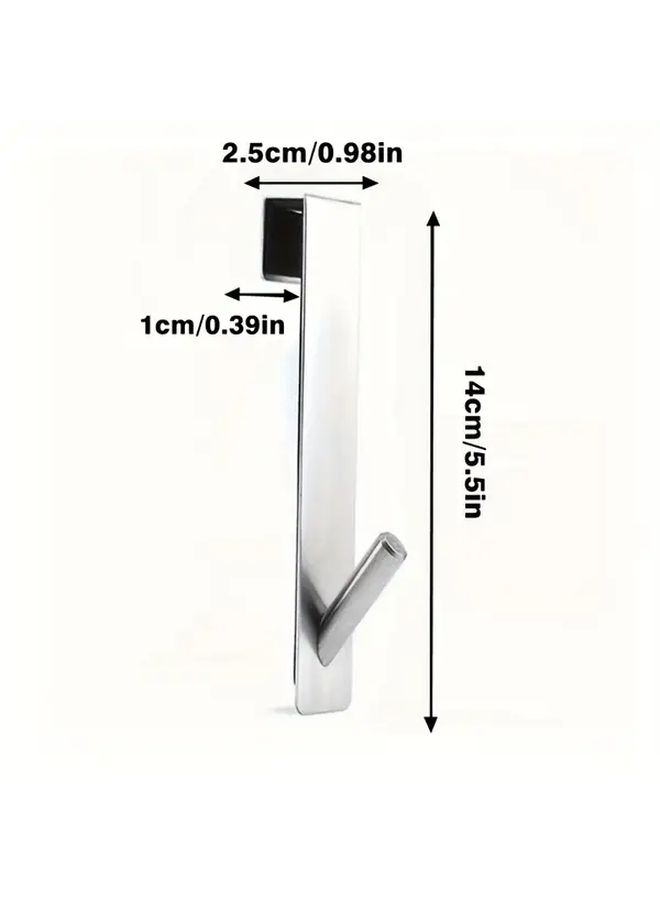 2pcs Black Glass Door Hooks For Frameless Shower Doors With Silent Towel Racks - Image 2