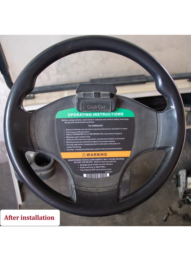 CartClan CartClan Club Car Precedent Steering Wheel Sticker&Dashboard Sticker Kit - Image 3