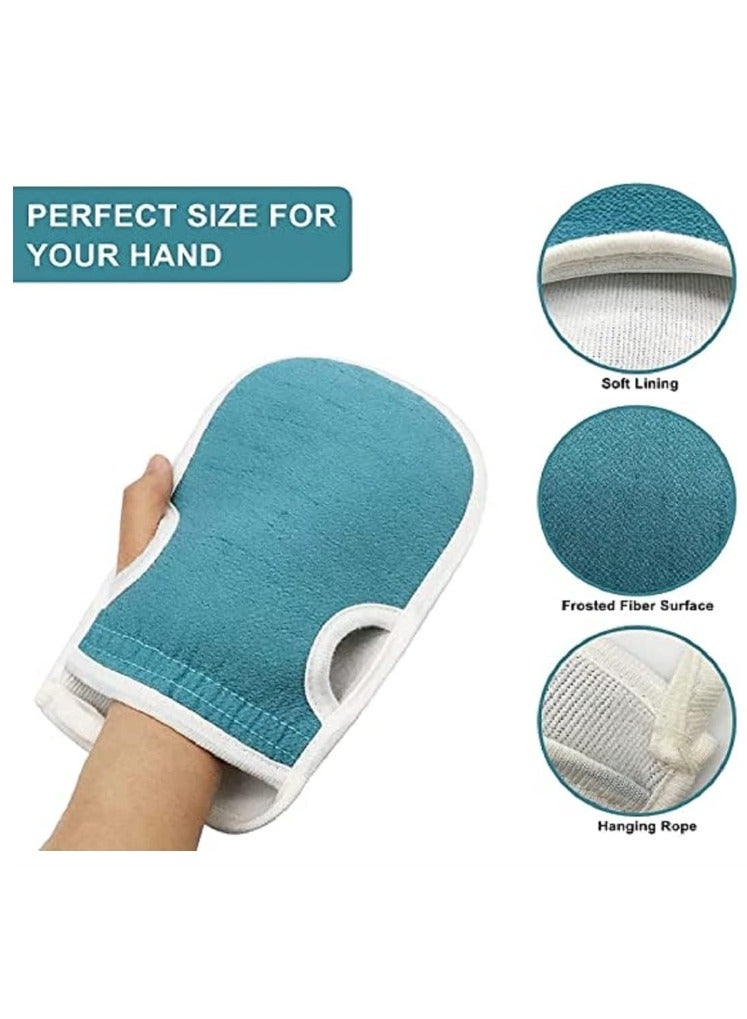 3 Pcs Bath Loofah Deep Exfoliating Gloves Skin Back Scrubber Ball Sponge For Shower Body Bathing By Women Men Baby - Image 3