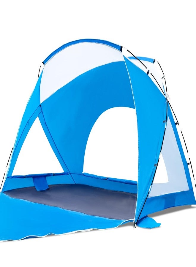Etto Beach Tent for 6-8 Person, Waterproof Portable Sun Shelter with UPF 50+ UV Protection, Easy Setup Beach Canopy for Family Outdoor Adventures, Camping, and Picnics, with Carrying Bag, Blue - Image 1
