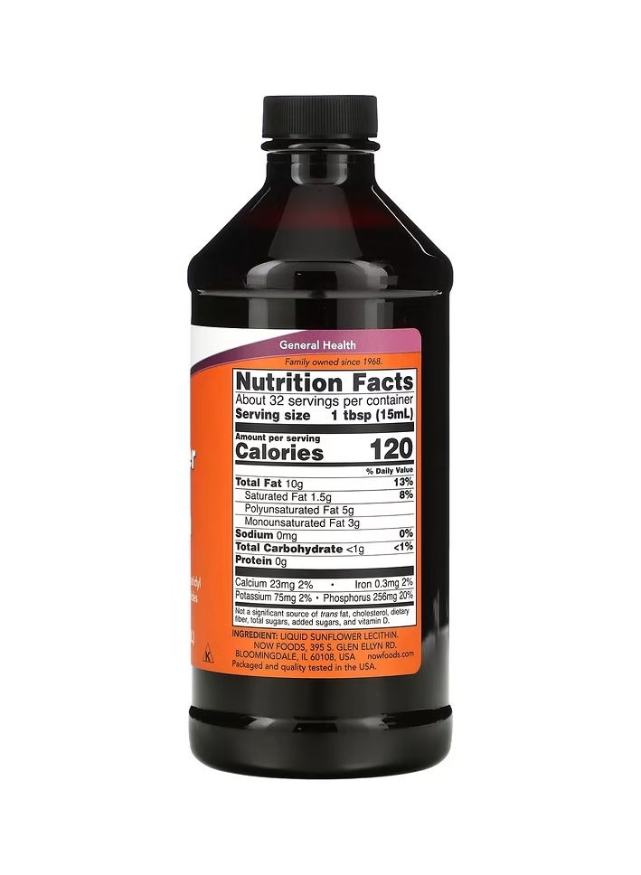now Sunflower Liquid Lecithin, 16 fl oz (473 ml) - Image 2