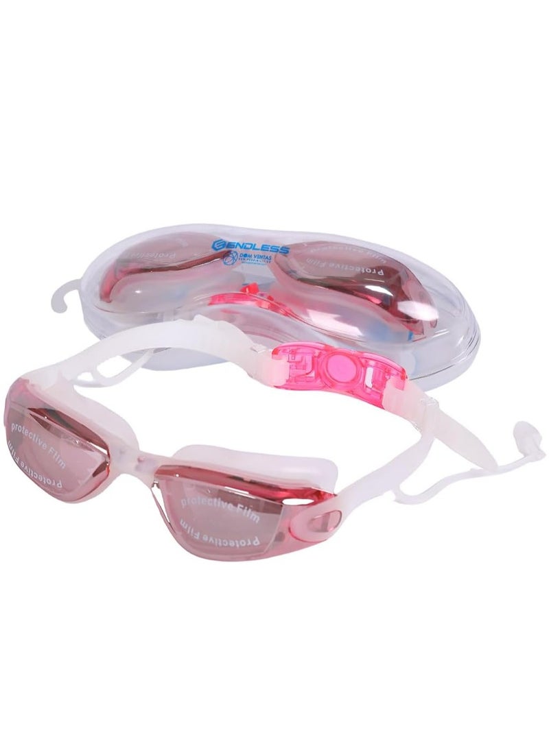 ENDLESS  Premium Swimming Goggles with Anti-Fog and UV Protection – Wide Frame & Leak-Proof Silicone Seal with Hard Case - Image 1