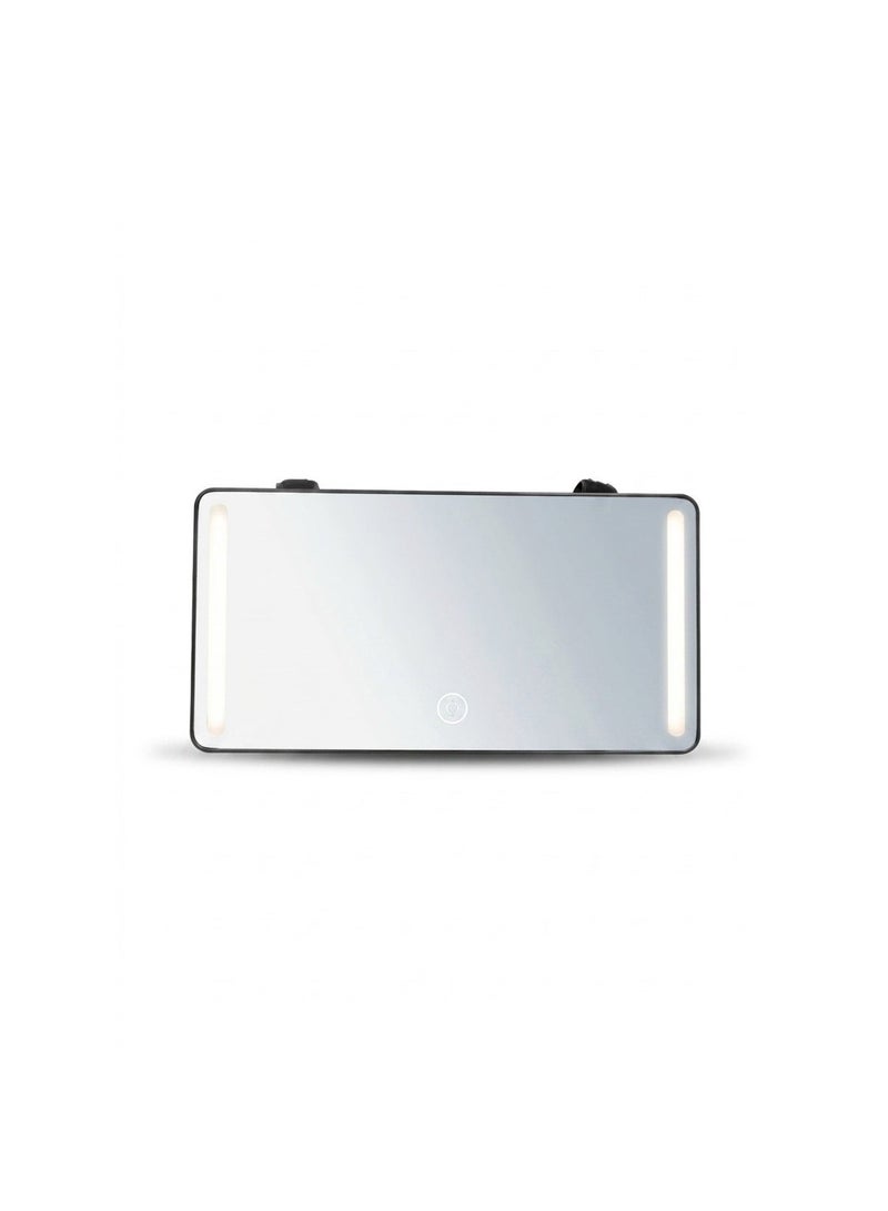 High-Definition Car LED Makeup Mirror – 3 Light Modes & Dimmable Fill Light, Rechargeable Sun Visor Vanity Mirror with USB-C - Image 2