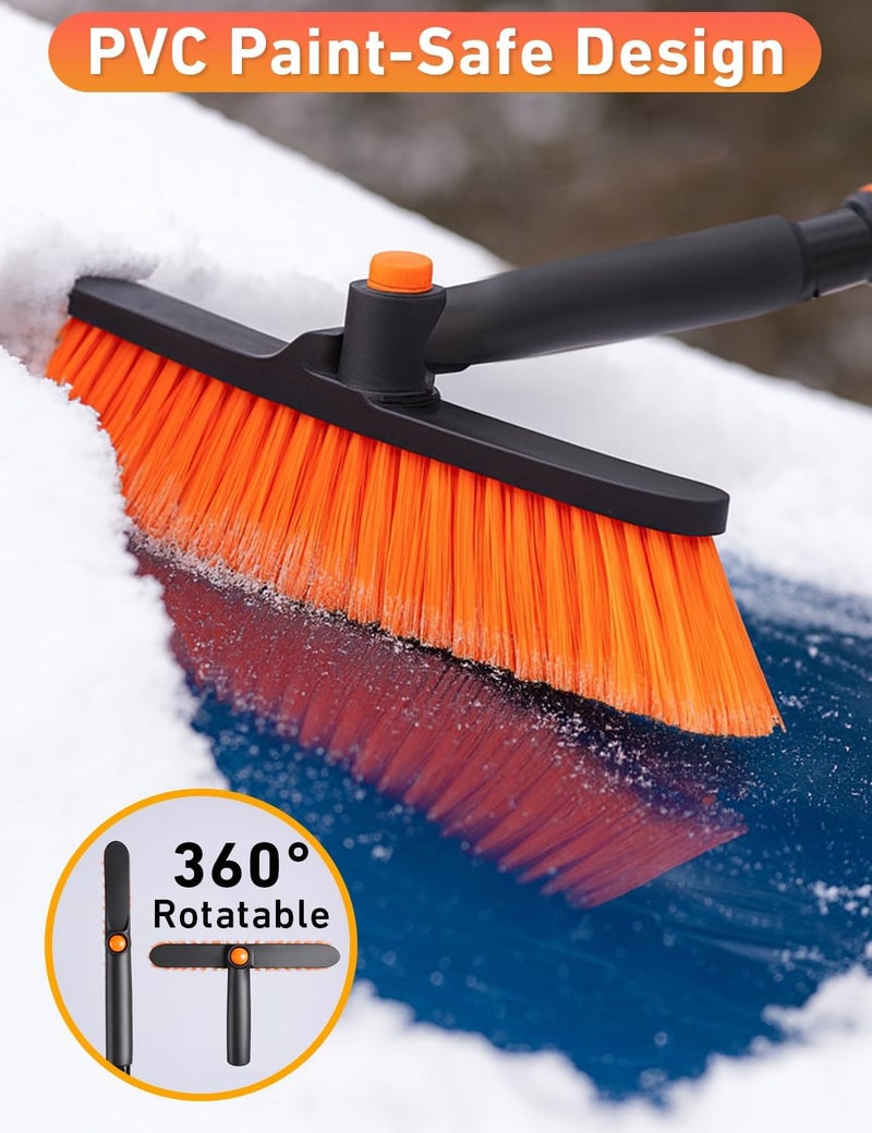 EcoNour 36" 3 in 1 Extendable Snow Brush and Ice Scraper for Car Windshield - Image 3