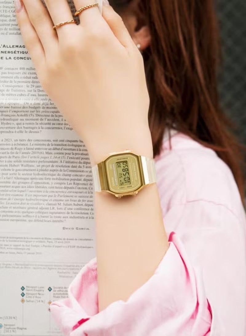 كاسيو ساعة رقمية كلاسيكية مقاومة للماء للجنسين A168XESG-9ADF - Image 4