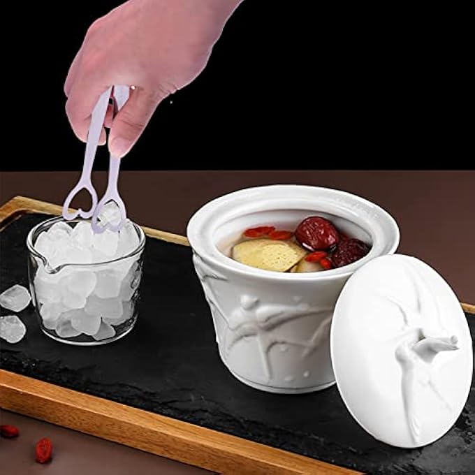 كاست ويف 6 قطع ملقط حلوى ملقط تقديم صغير ملقط سكر من الفولاذ المقاوم للصدأ ملقط سكر على شكل قلب ملقط مكعبات ثلج فضي ملقط ليمون صغير للطعام والحلويات والخبز والكعك والشاي ودلو القهوة والمطبخ وحفلات الزفاف - Image 4