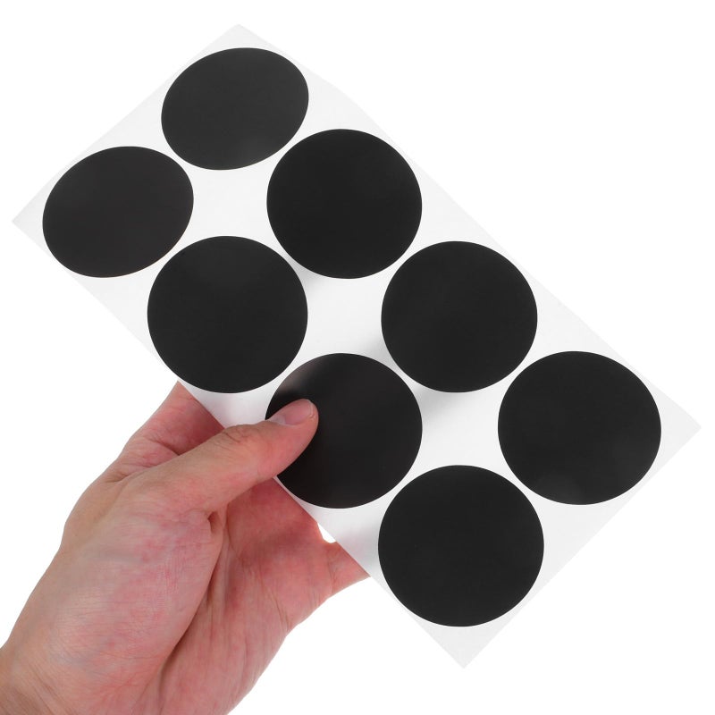 400 قطعة ملصقات دائرية قطر 50 مم سوداء قابلة للكتابة، ملصقات لاصقة للمكتب والفصل الدراسي وتنظيم الفعاليات - Image 5
