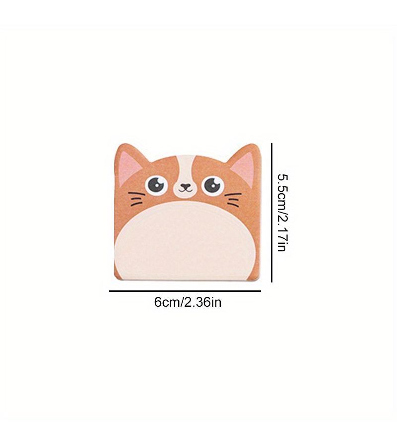 240 Sheets 12 Books Cartoon Cute Animal Shaped Sticky Notes Large Capacity Reusable Memo Pad For School Office Party Gifts - Image 3