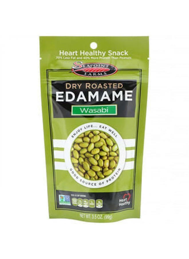 SEAPOINT FARMS Seapoint Farms, Dry Roasted Edamame, Wasabi, 3.5 oz (99 g)  - Image 1