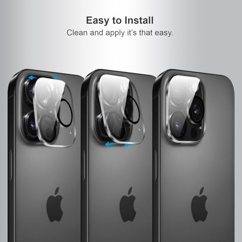 SupCares Premium Camera Lens Protector Tempered Glass Compatible For iPhone 16 Pro and iPhone 16 Pro Max With Installation Kit | Edge to Edge Coverage | Transparent | Pack of 2 - Image 5