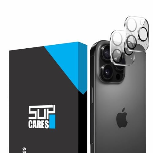 SupCares Premium Camera Lens Protector Tempered Glass Compatible For iPhone 16 Pro and iPhone 16 Pro Max With Installation Kit | Edge to Edge Coverage | Transparent | Pack of 2 - Image 1