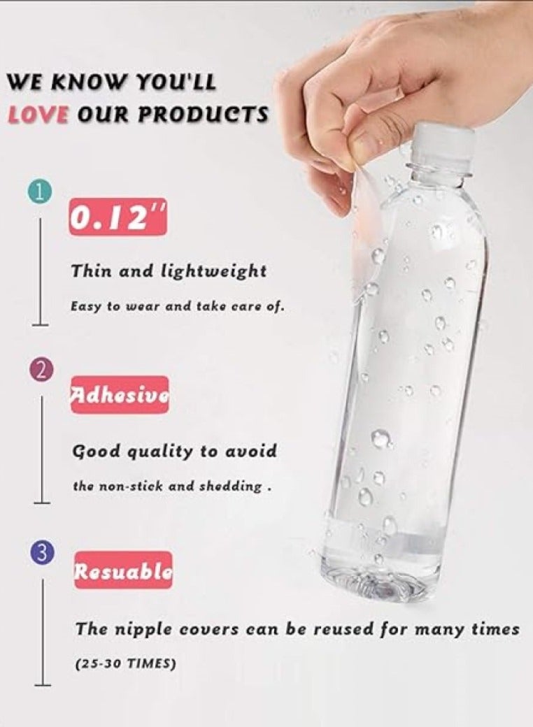 RATSAW 8 Pieces Silicone Nipple Covers Women's Reusable Adhesive Invisible Pasties Nippleless Covers Invisible Adhesive Bras for Women Girls - Image 4