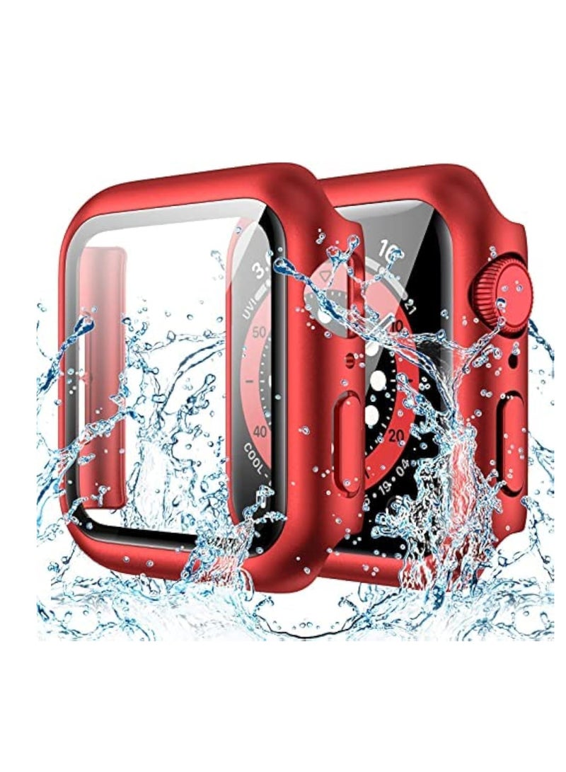 Case Compatible with Watch 44mm SE Series 6 5 4 with Tempered Glass Screen Protector, iWatch Full Protective Hard PC Bumper Case Face... - Image 1