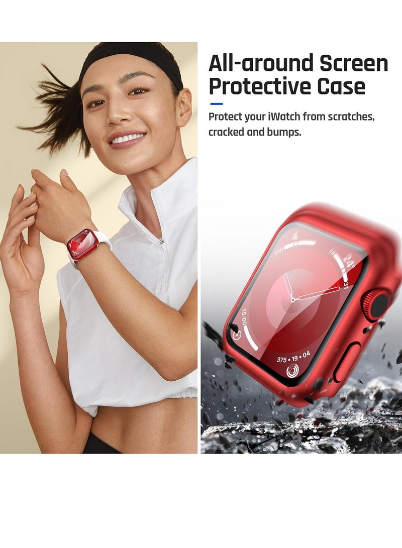 Case Compatible with Watch 44mm SE Series 6 5 4 with Tempered Glass Screen Protector, iWatch Full Protective Hard PC Bumper Case Face... - Image 2