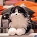 Chongker Weighted Stuffed Animals 3lb 22 Realistic Plush Cat Pet Substitute Home Companionship Travel Companion Office Alleviate StressSuitable for Children Adults and SeniorsBlack Cat - Image 2
