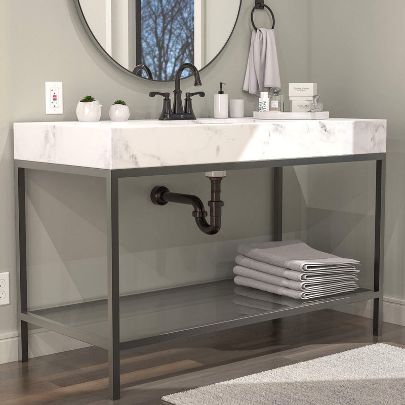 Plumb Pak Decorative Bathroom or Kitchen 1-1/2 in. or 1-1/4 in. x 1-1/2 in. Plastic P-Trap in Oil Rubbed Bronze - Image 2