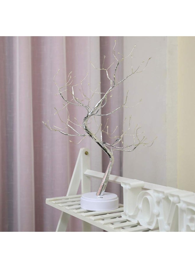 108 LED Sparkly Fairy Tree Lamp, Warm White, Remote Control, USB/Battery, DIY Bonsai Decor, Festival Decoration Light