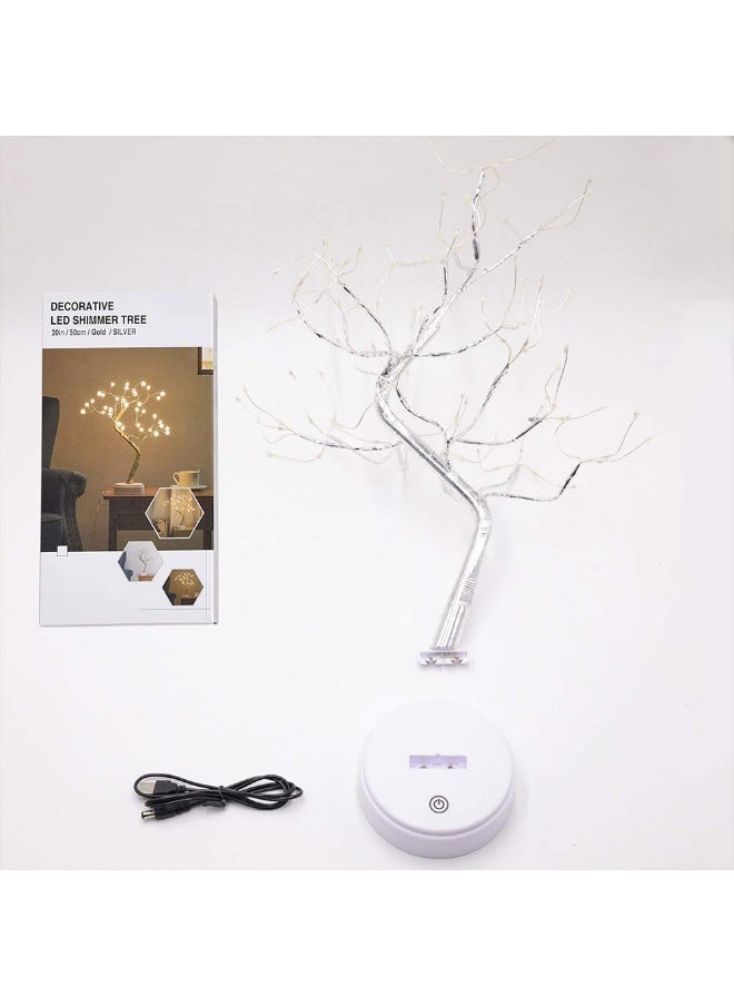 108 LED Sparkly Fairy Tree Lamp, Warm White, Remote Control, USB/Battery, DIY Bonsai Decor, Festival Decoration Light