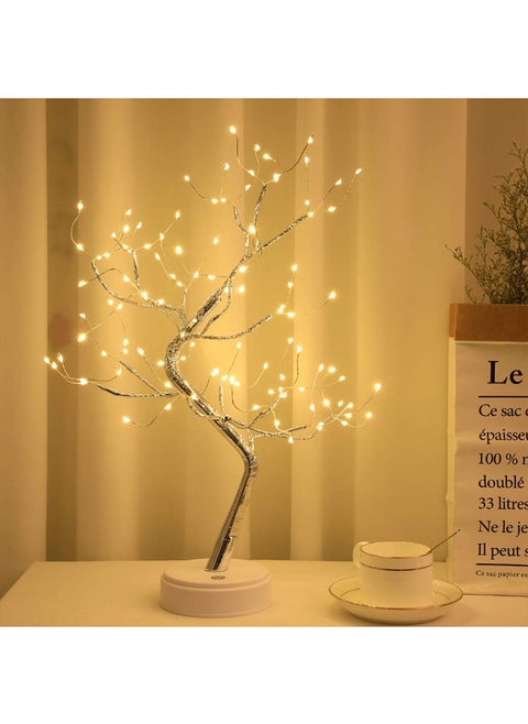 108 LED Sparkly Fairy Tree Lamp, Warm White, Remote Control, USB/Battery, DIY Bonsai Decor, Festival Decoration Light