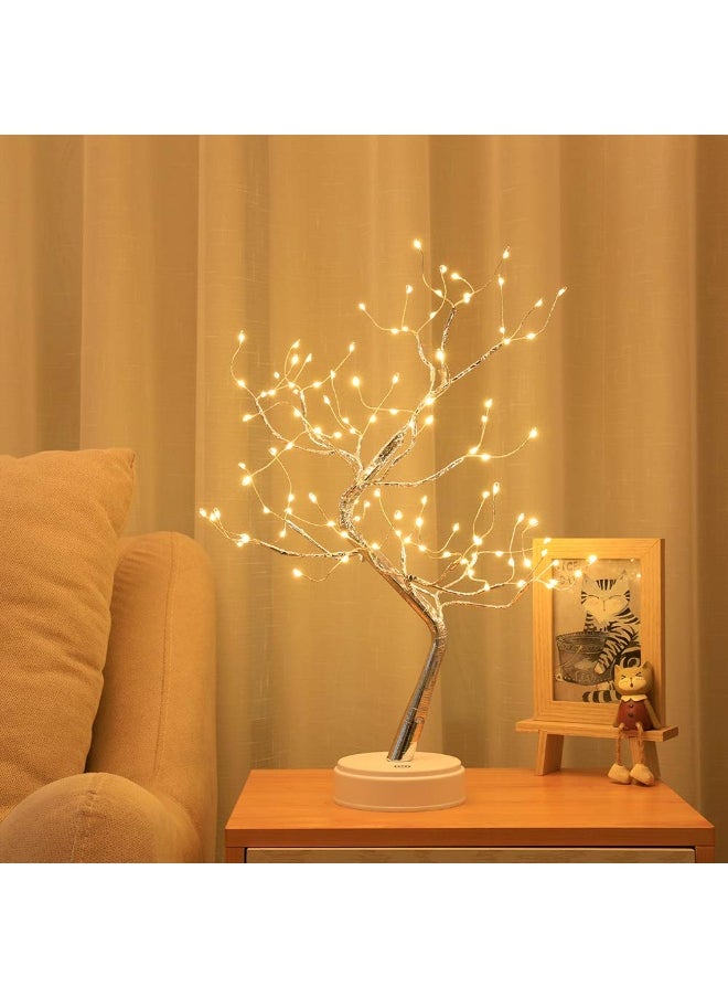 108 LED Sparkly Fairy Tree Lamp, Warm White, Remote Control, USB/Battery, DIY Bonsai Decor, Festival Decoration Light