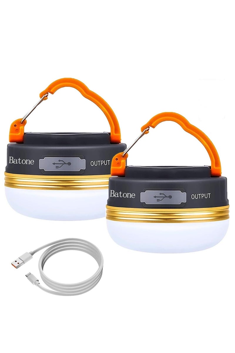 كيو لايت مصباح تخييم LED قابل لإعادة الشحن ومحمول، 300 لومن، 3 أوضاع إضاءة، بنك طاقة 1800 مللي أمبير/ساعة، مع قاعدة مغناطيسية، مصباح تخييم كهربائي للتخييم/المشي لمسافات طويلة/صيد الأسماك/الأعاصير/الطوارئ - Image 1