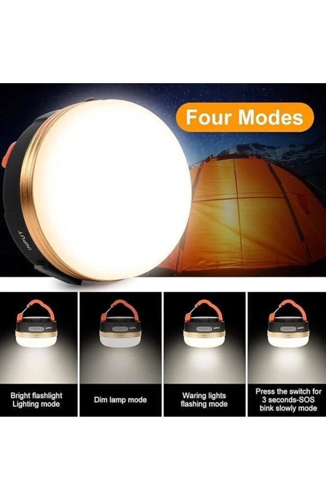 كيو لايت مصباح تخييم LED قابل لإعادة الشحن ومحمول، 300 لومن، 3 أوضاع إضاءة، بنك طاقة 1800 مللي أمبير/ساعة، مع قاعدة مغناطيسية، مصباح تخييم كهربائي للتخييم/المشي لمسافات طويلة/صيد الأسماك/الأعاصير/الطوارئ - Image 3