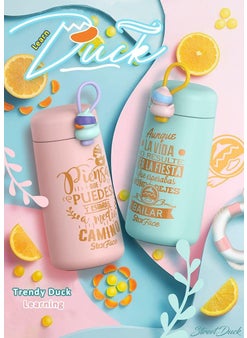 StarAndDaisy StarAndDaisy Smart Kids School Water Bottle SUS Insulated Thermos (Starface-2 Blue)  - Image 4