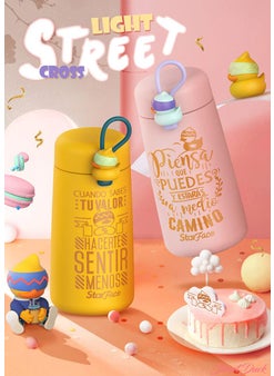 StarAndDaisy StarAndDaisy Smart Kids School Water Bottle SUS Insulated Thermos (Starface-2 Blue)  - Image 3