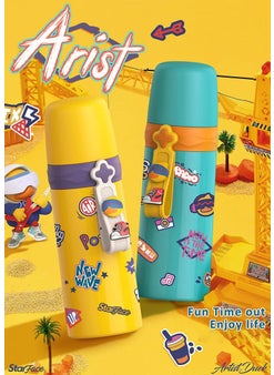 StarAndDaisy StarAndDaisy Smart Kids School Water Bottle SUS Insulated Thermos (Starface-4 Pink)  - Image 3