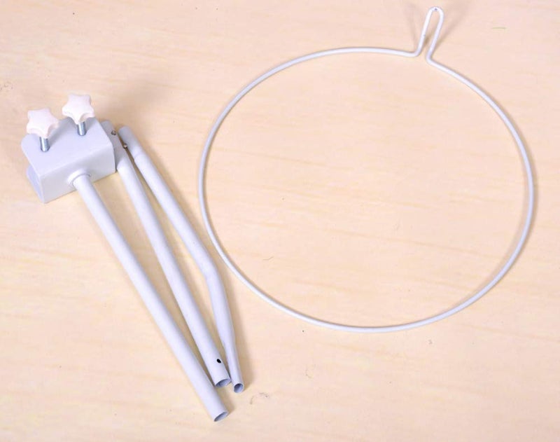 CdyBox Crib Canopy Holder Universal Metal Adjustable Clip-On Stand Bracket for Crib Cot Bed Mosquito Net(White, Stand only) - Image 3