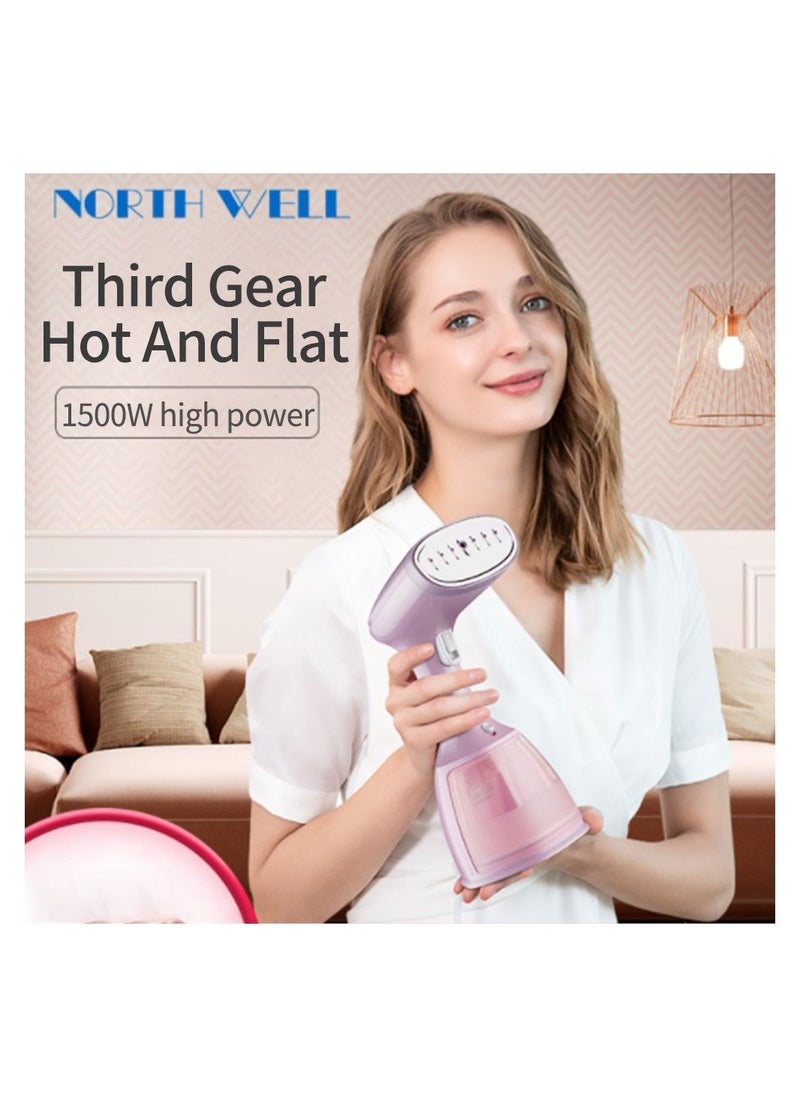 Flash Hawk Handheld Electric Garment Steamer 350ml 1500W Pink  - Image 2