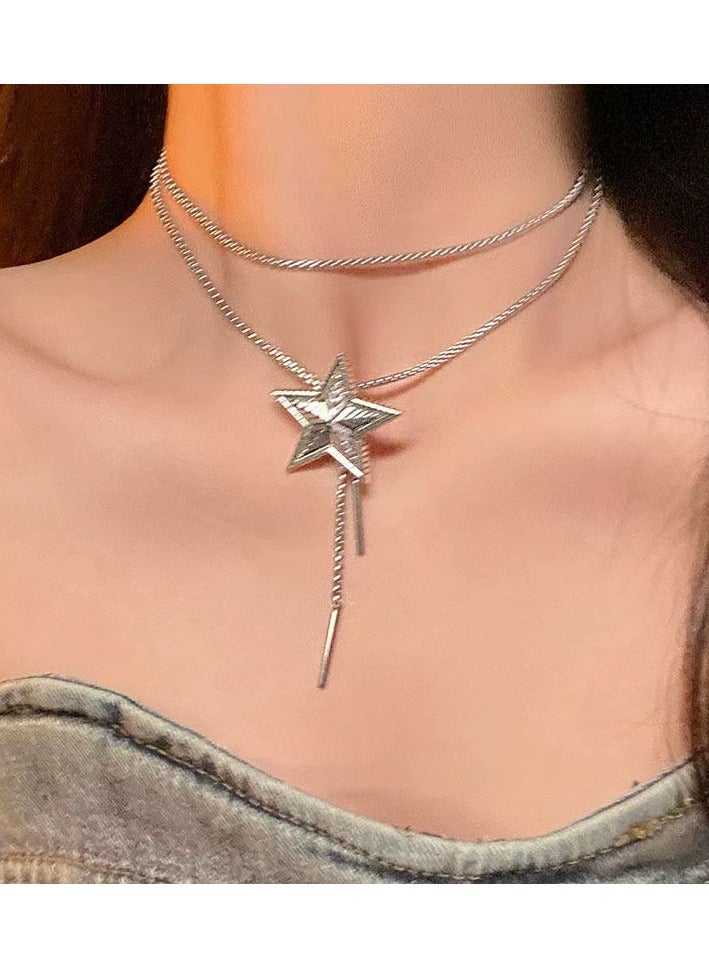 Goolsky Dainty Star Choker Necklace for Women – Minimalist Layered Celestial Jewelry, Adjustable Neck Chain, Daily/Casual Wear - Image 1