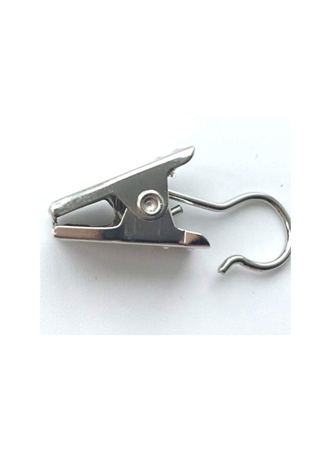 The Bros LED Night Light 30 Pcs Curtain Clips Hook Heavy-Duty Curtain Clips Metal Photo Clips Socks Underwear Clamps (Silver)  - Image 5