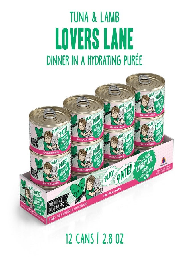 ويروفا Weruva BFF Play - Best Feline Friend Paté Lovers, Aw Yeah!, Tuna & Lamb Lovers' Lane with Tuna & Lamb, 2.8oz Can (Pack of 12) - Image 2