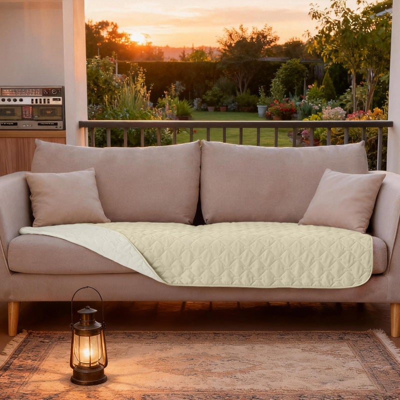 gogobunny 100% Double-Sided Waterproof Dog Bed Cover Pet Blanket Sofa Couch Furniture Protector for Puppy Large Dog Cat, Reversible (30x70 Inch (Pack of 1), Dark Cream/Light Cream) - Image 4